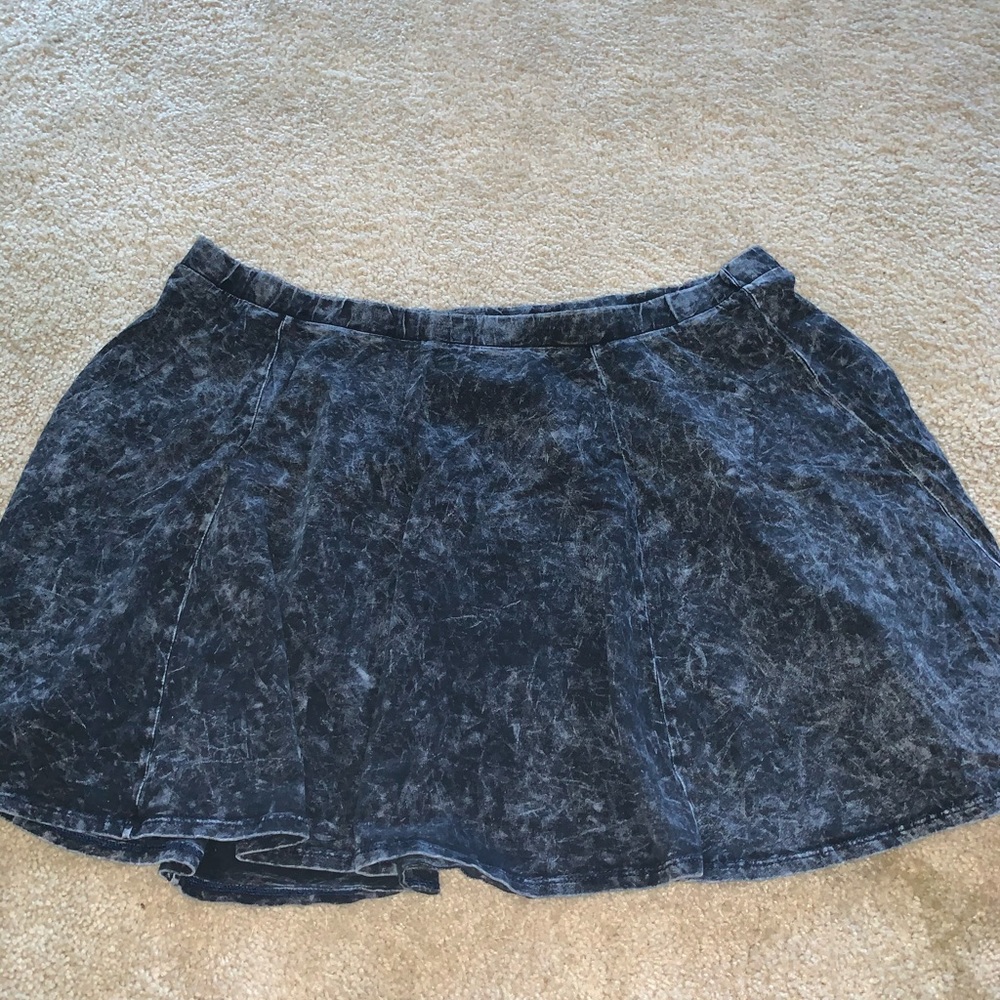 Acid Wash Skater Skirt